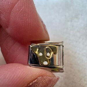 Gold Tone Terrier Dog Italian Charm Link